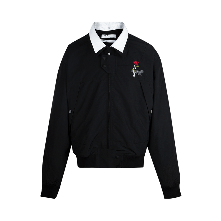 C2H4 My Own Private Planet Intervein Panelled Bomber Jacket "Black"