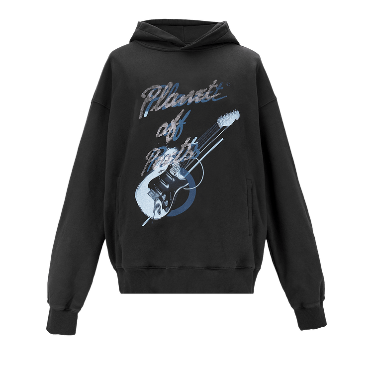C2H4 My Own Private Planet Grunge Guitar Print Hoodie "Grey"