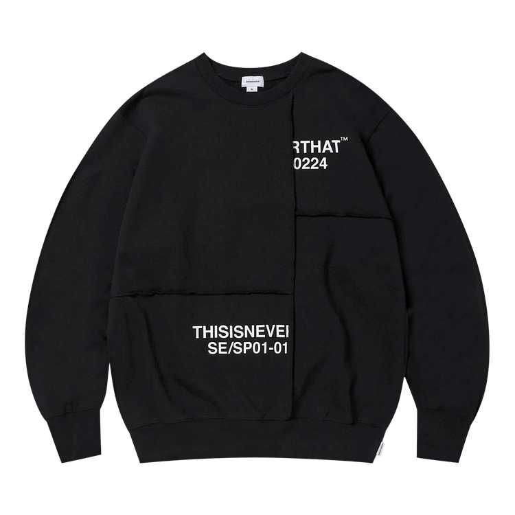 thisisneverthat CP-Paneled Crewneck "Black"
