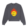 Palm Angels Burning Head Crewneck "Black/Yellow"