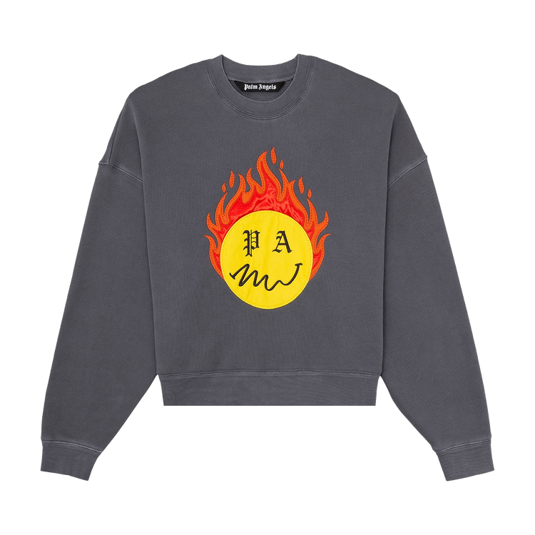 Palm Angels Burning Head Crewneck "Black/Yellow"