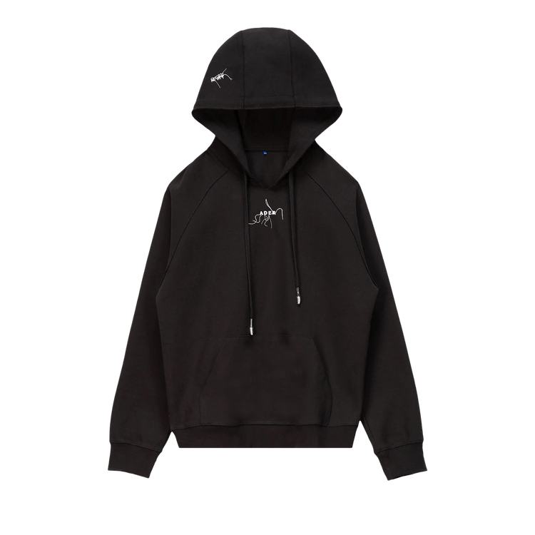 Ader Error Frayed Logo Hoodie "Black"