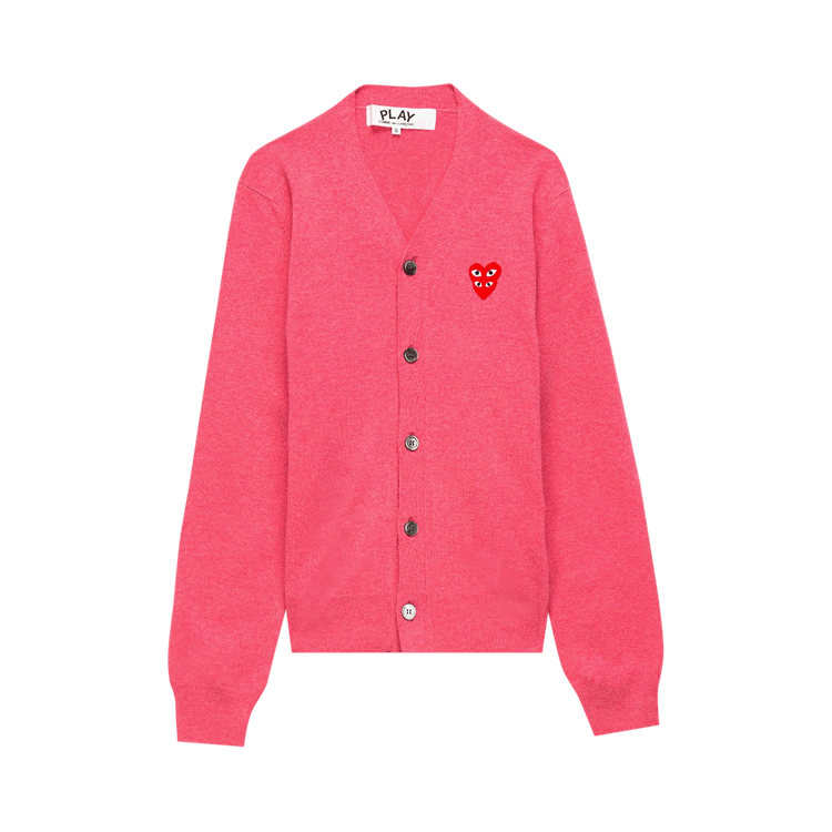Comme des Garçons PLAY V-Neck Cardigan "Pink"