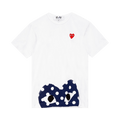 Comme des Garçons PLAY Half Polka Dot Heart Tee "White"
