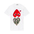 Comme des Garçons PLAY Double Heart Tee "White"