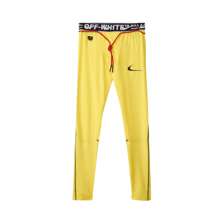 Nike x Off-White Running Tights "Opti Yellow"