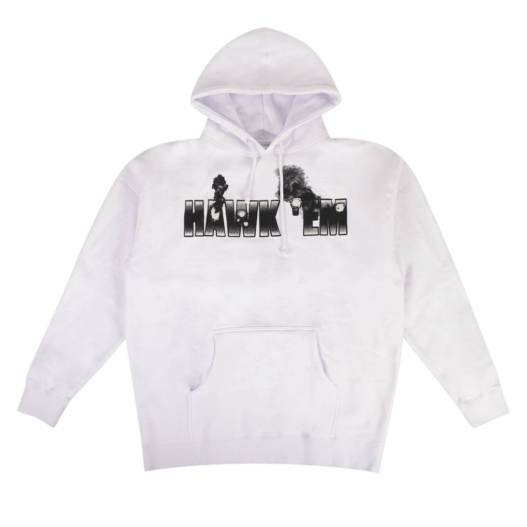 Vlone x Pop Smoke Hawk 'Em Hooded Sweatshirt 'White'