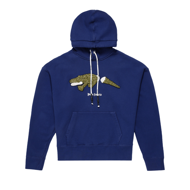 Palm Angels Croco Hoodie "Navy Blue/Green"