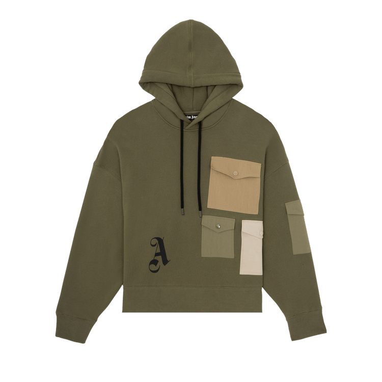 Palm Angels Juggler Pin Up Hoodie "Military"