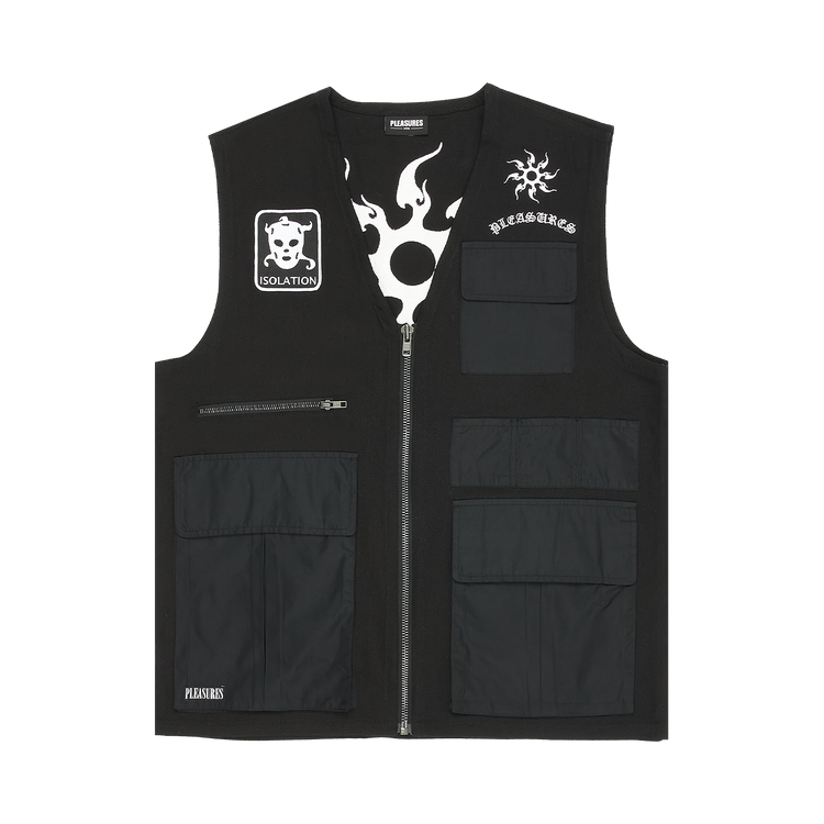 Pleasures Strike Vest "Black"
