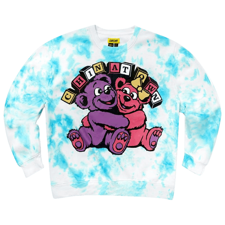 Chinatown Market Hypercute Crewneck Sweatshirt "Blue Tie Dye"