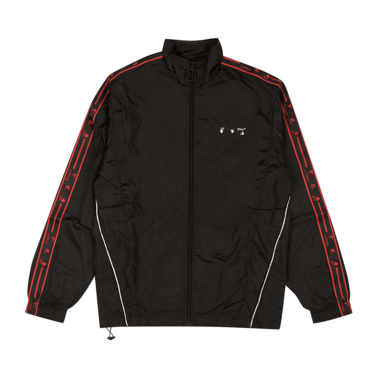 Off-White Logo Stripe Track Jacket "Black/White"