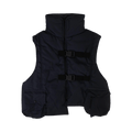 A-Cold-Wall* Collared Hooded Padded Vest "Navy"