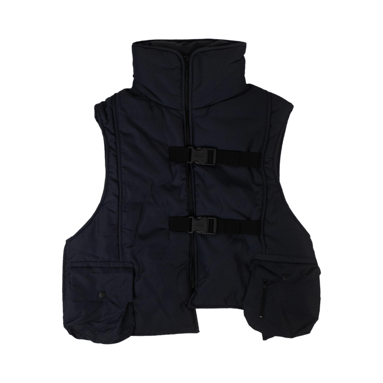 A-Cold-Wall* Collared Hooded Padded Vest "Navy"