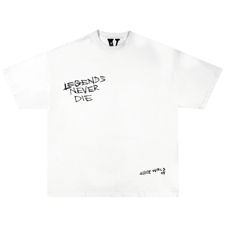 Vlone x Juice WRLD Legends Never Die T-Shirt "White"