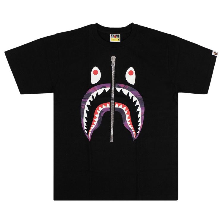 BAPE Color Camo Shark Tee "Black/Purple"