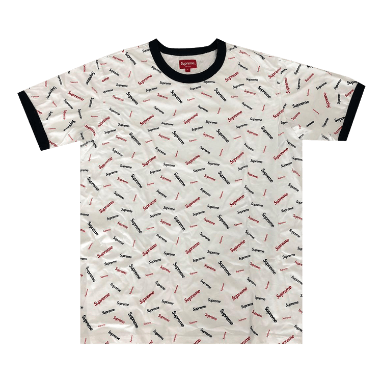 Supreme Scatter Ringer Tee "White"