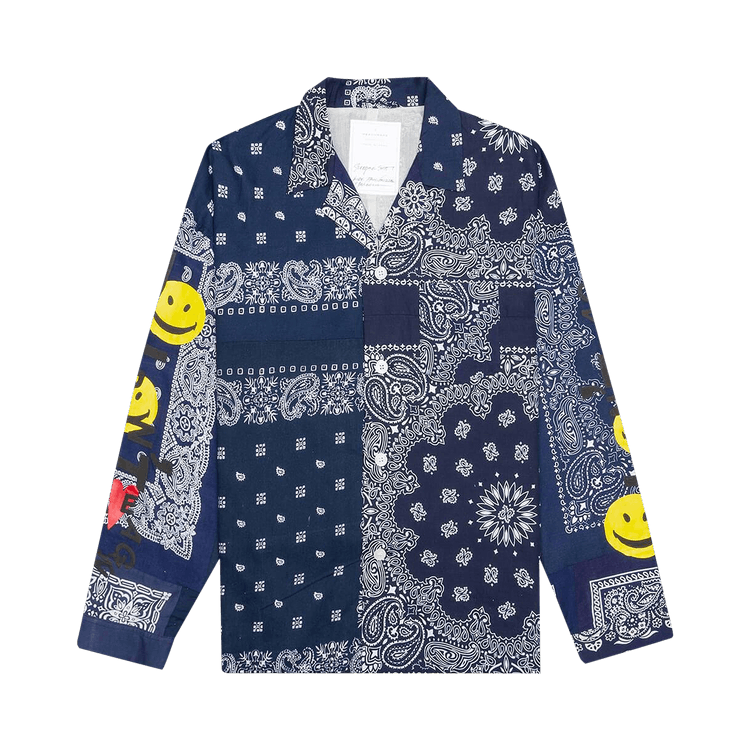READYMADE Bandana Sleeping Shirt "Blue"