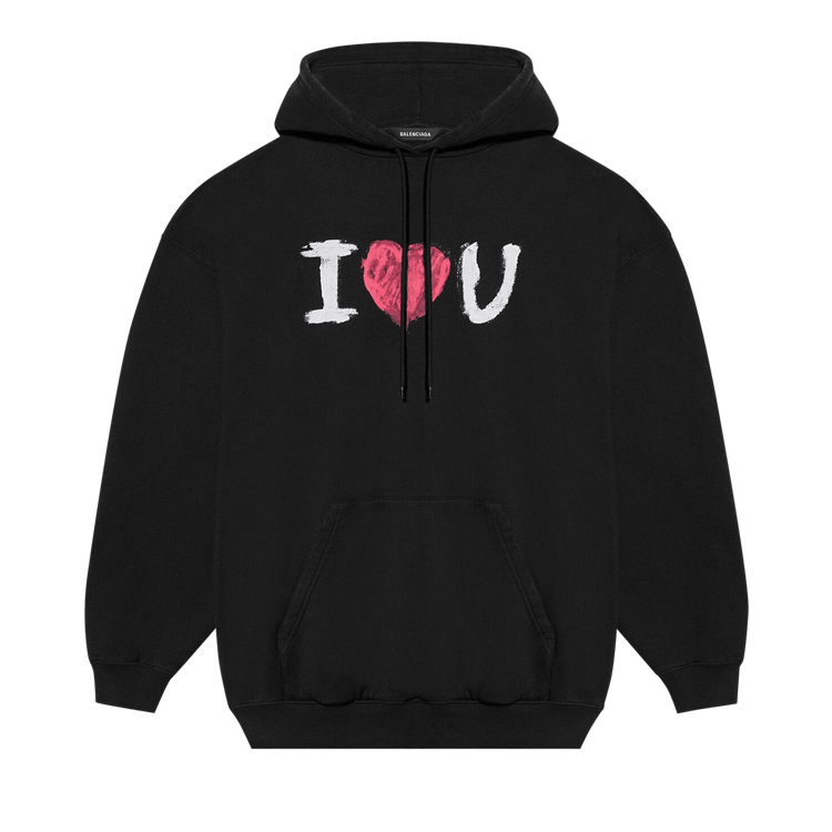 Balenciaga I Love U Medium Fit Hoodie "Black"