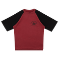 Raf Simons Short-Sleeve Raglan Sweater Virgina Creeper "Burgundy/Black"