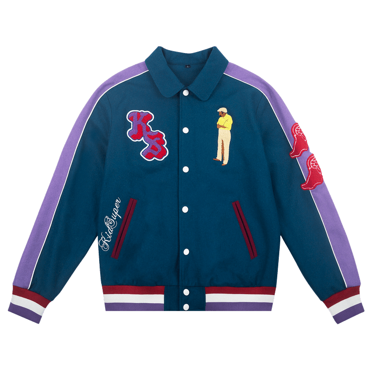 KidSuper Neighborhood Champions Varsity Jacket "Navy"