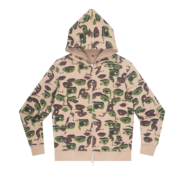 KidSuper Faces Camo Hoodie "Green"