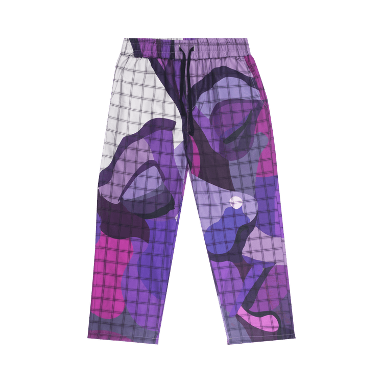 KidSuper Face Drawstring Trousers "Purple"