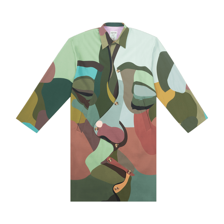 KidSuper Kissing Button Up Coat "Multi"