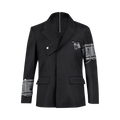 C2H4 x Mastermind Japan C-Mastermind Layered Two-Button Tailored Jacket "Black"