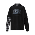 C2H4 Double Layer Long-Sleeve Shirt "Fuzzy Black"