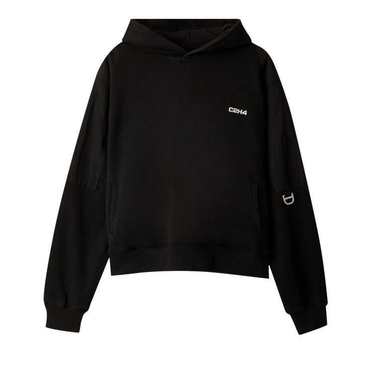 C2H4 Panelled Hoodie "Black"