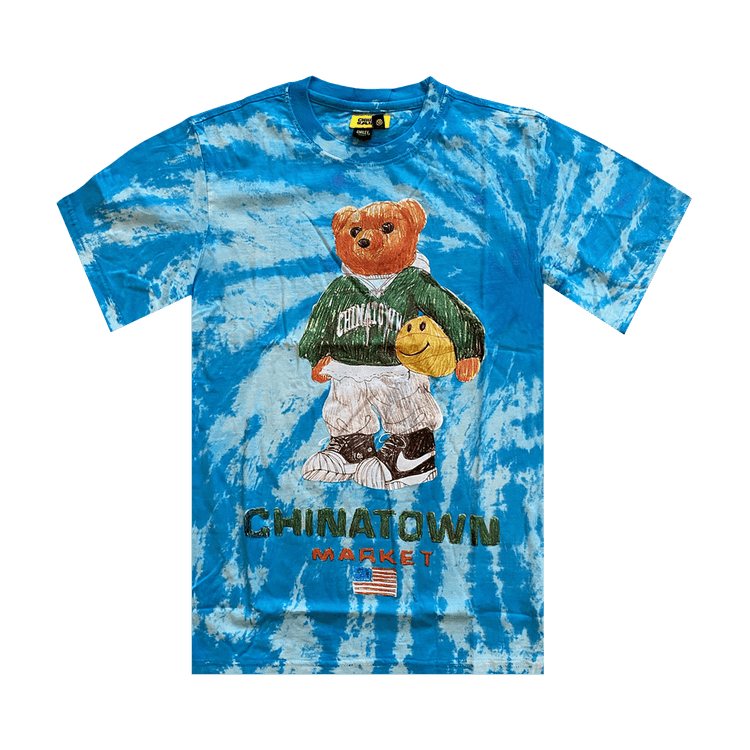 Chinatown Market Smiley Sketch Basketball Bear Tee "Tie Dye"