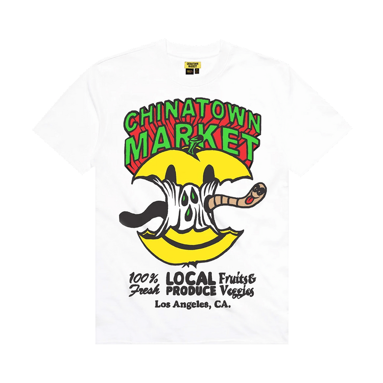 Chinatown Market Smiley Local Produce Apple Tee "White"