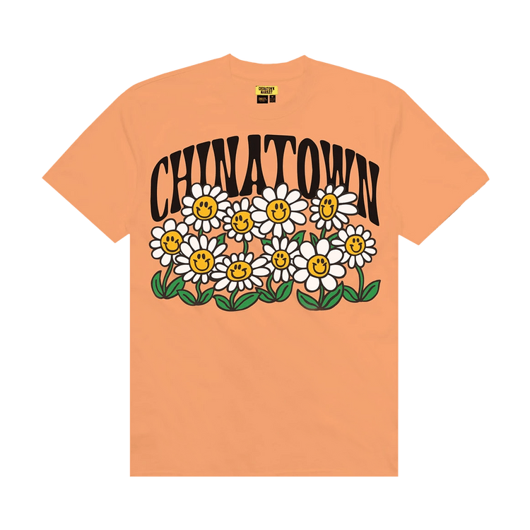 Chinatown Market Smiley Flower Power Tee "Peach"