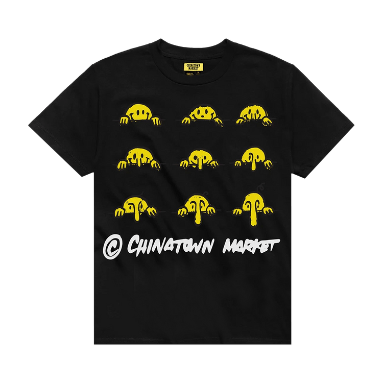 Chinatown Market Smiley Wuz Here Tee "Black"