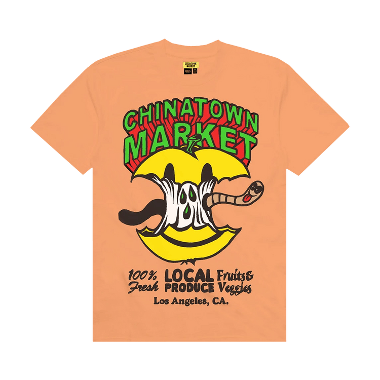 Chinatown Market Smiley Local Produce Apple Tee "Peach"