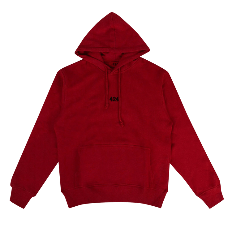 424 Logo Embroidery Hooded Sweatshirt "Red"