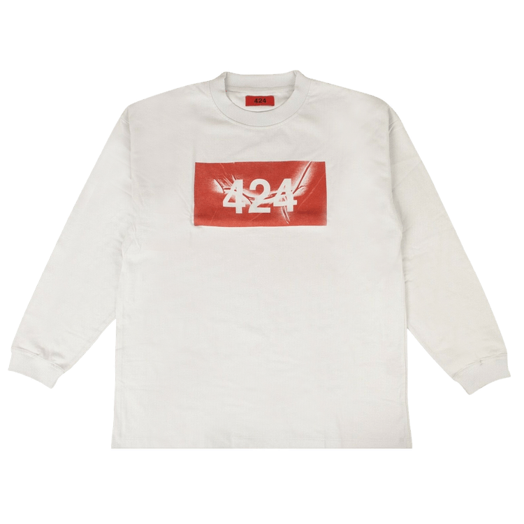 424 Label Long-Sleeve T-Shirt "White"