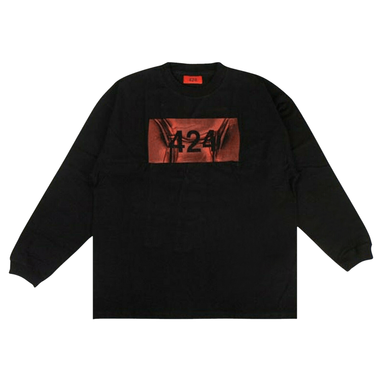 424 Label Long-Sleeve T-Shirt "Black"