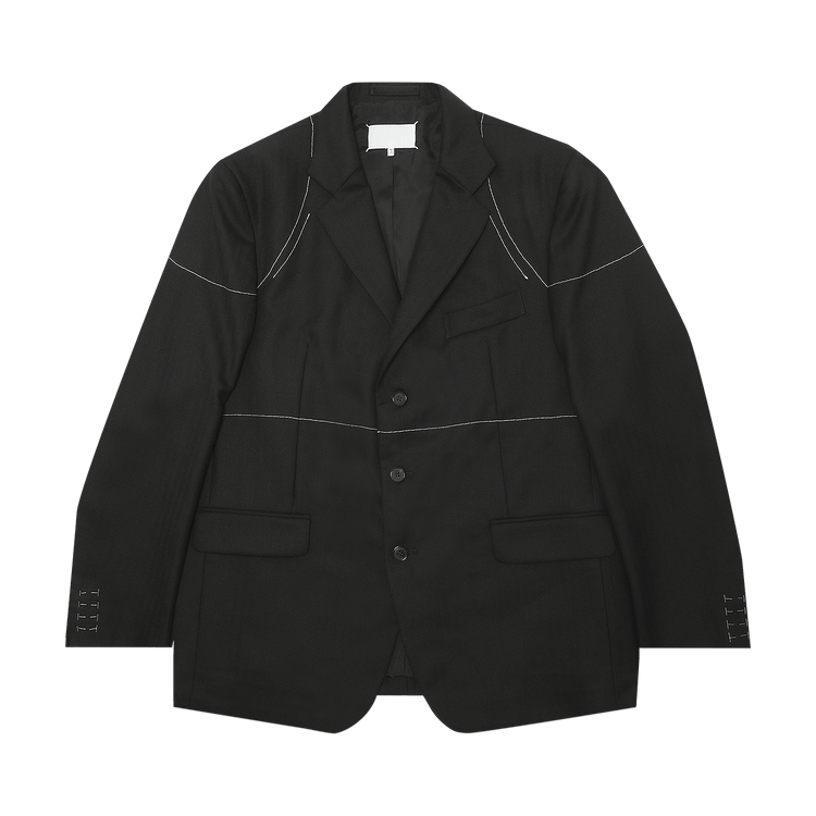 Maison Margiela Oversized Jacket With Stitching Detail "Black"