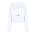Off-White Rainbow Crop Hoodie "White/Multicolor"