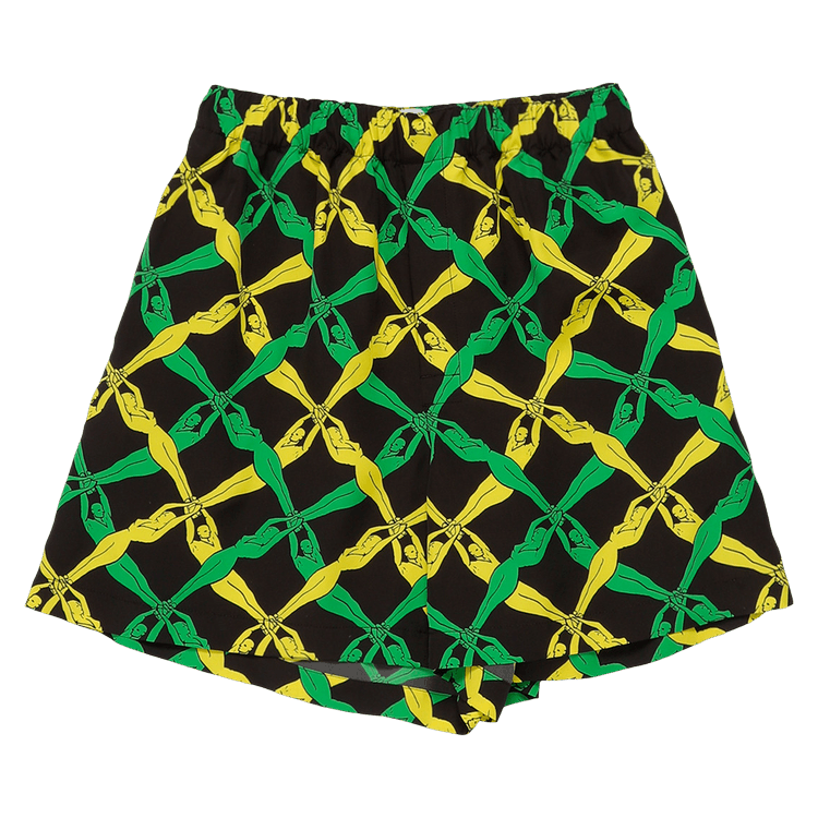 Bottega Veneta Fantasia Print Shorts "Grass/Yellow"