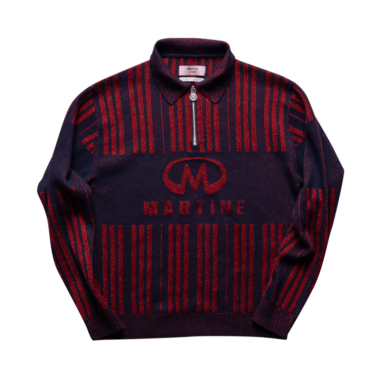 Martine Rose Rysm Knit "Blue/Haute Red"