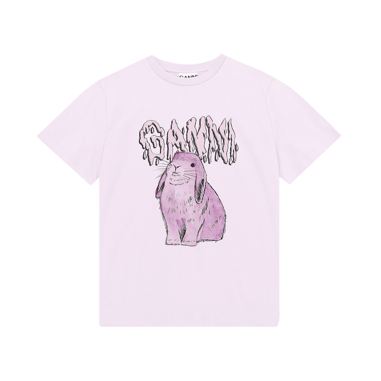GANNI Oversized Bunny T-Shirt "Orchid Bloom"