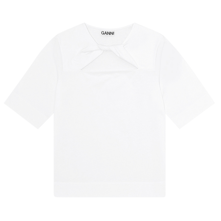 GANNI Twist T-Shirt "Bright White"