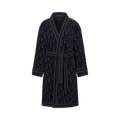 Dior All Over Oblique Terry Jacquard Bathrobe "Navy"