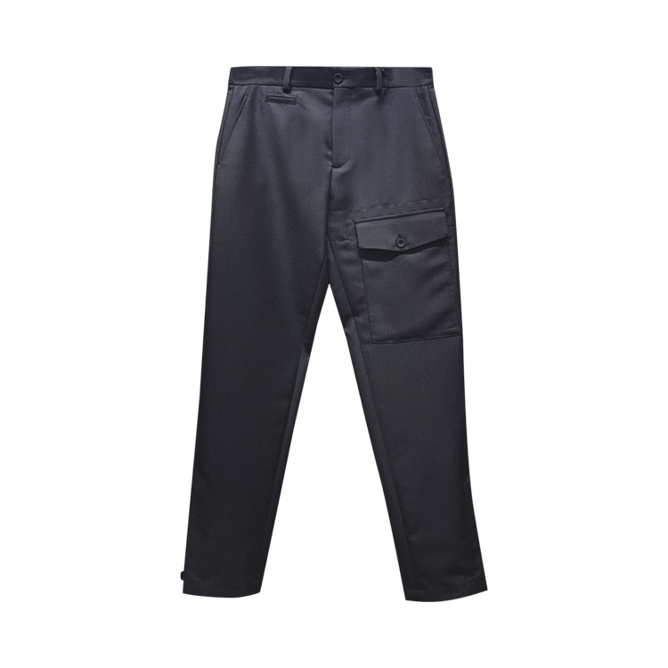 Dior Front Flap Pants With Oblique Belt "Black"