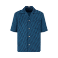 Dior Oblique Jacquard Short-Sleeve Shirt "Navy"