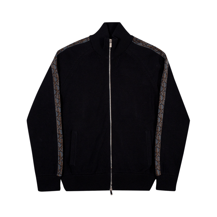 Dior Knit Oblique Jacquard Zip Up "Black"