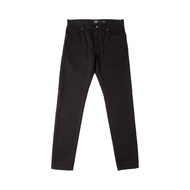 Fendi Skinny FF Degrade Pocket Detail Jeans "Black"